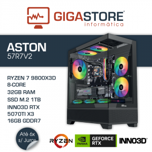 Desktop Gaming ASTON-57R7V2 RYZEN 7 9800X3D 32GB RAM 1TB SSD W11